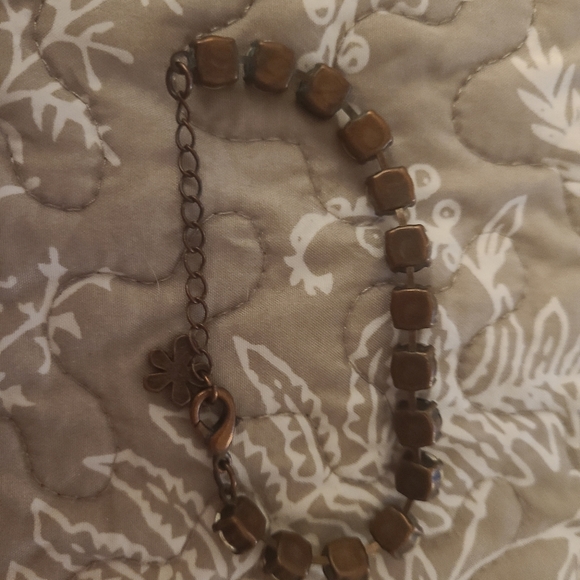 Rhinestone Bracelet & Wooden Earrings - Picture 6 of 7